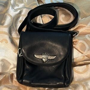 Nicole Miller Vintage Black Soft Leather Bag